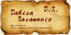 Dabiša Kosanović vizit kartica